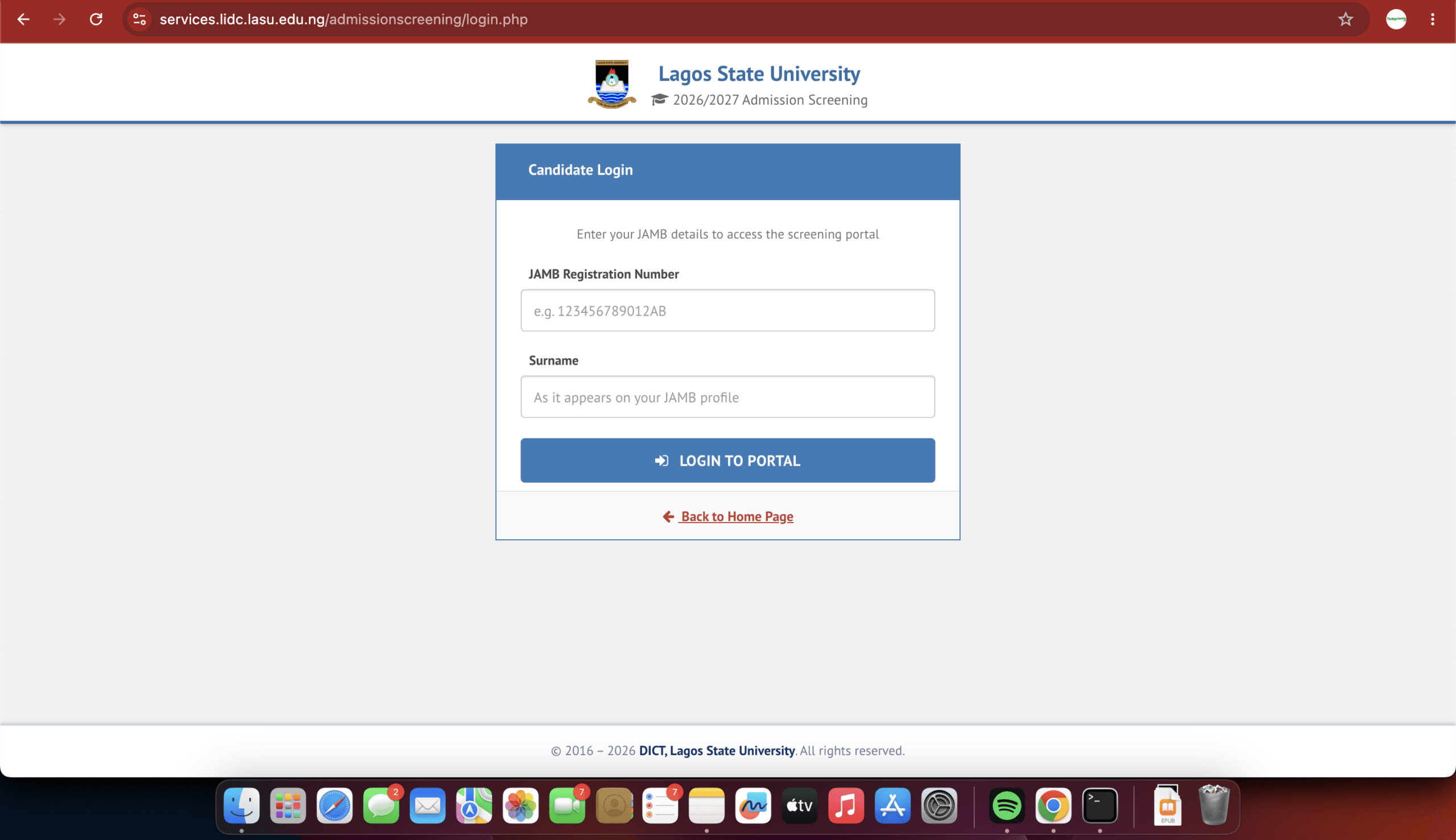 lasu-admission-page