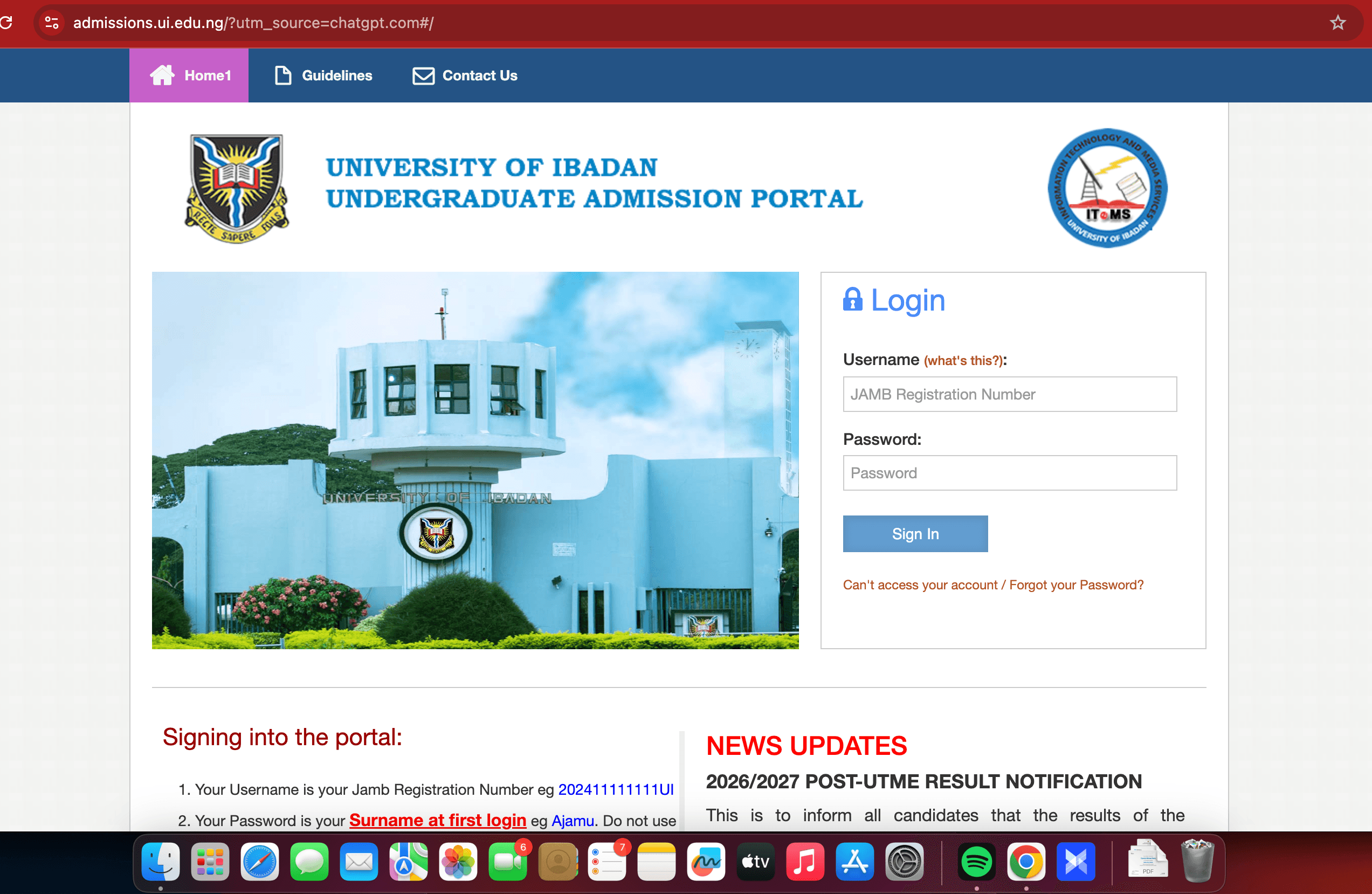 UI Admission UI Admission